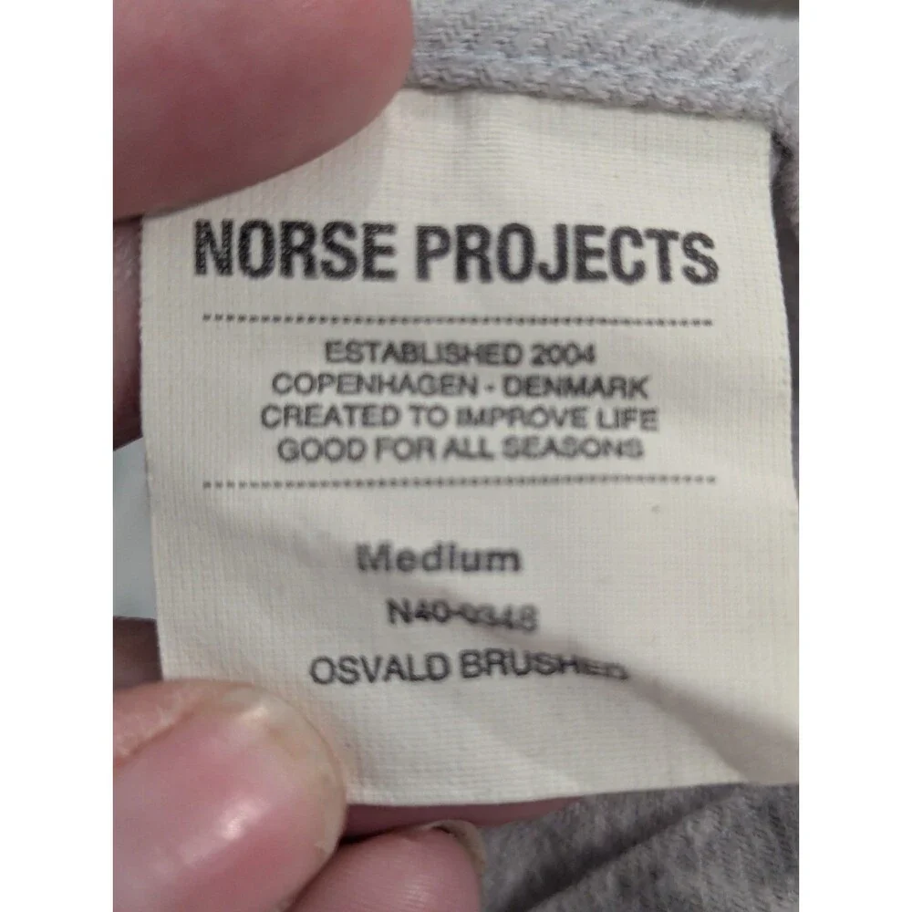Norse Projects Gray Soft Cotton Button Ups Shirt